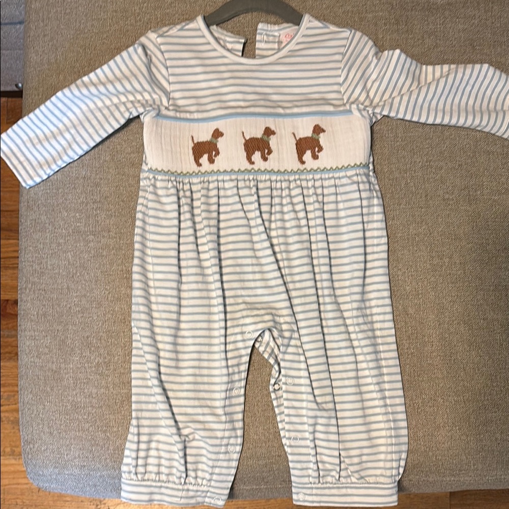 Cozy Striped Blue and White Kids Footie